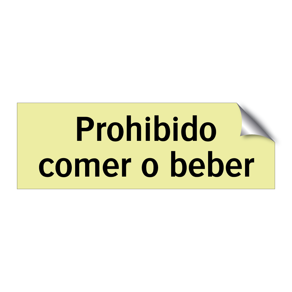 Prohibido comer o beber