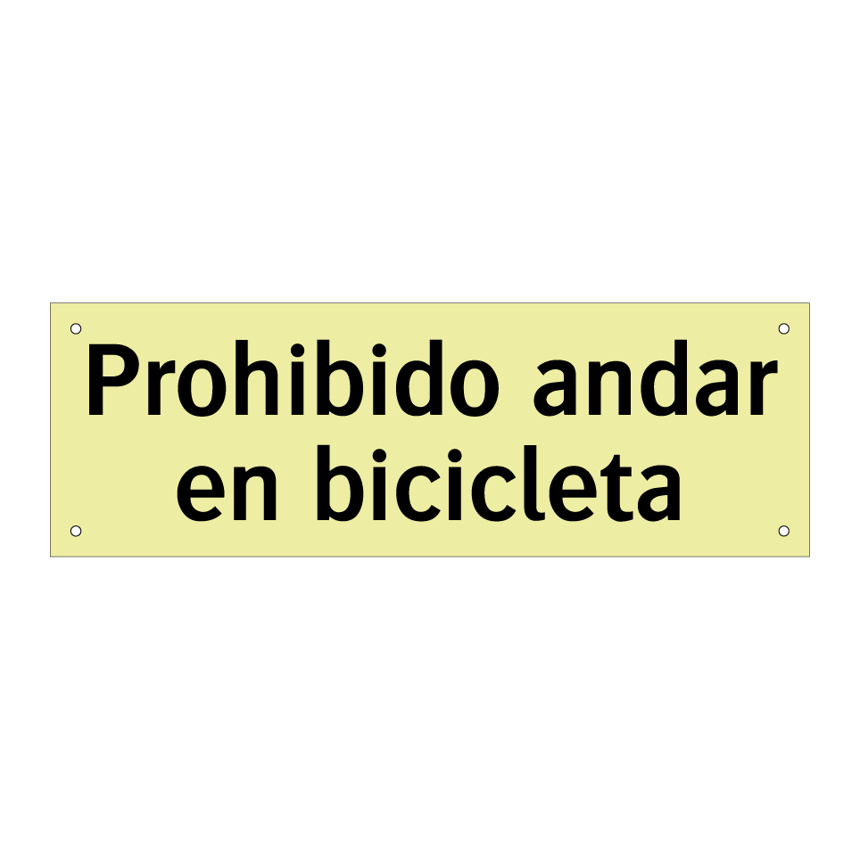 Prohibido andar en bicicleta