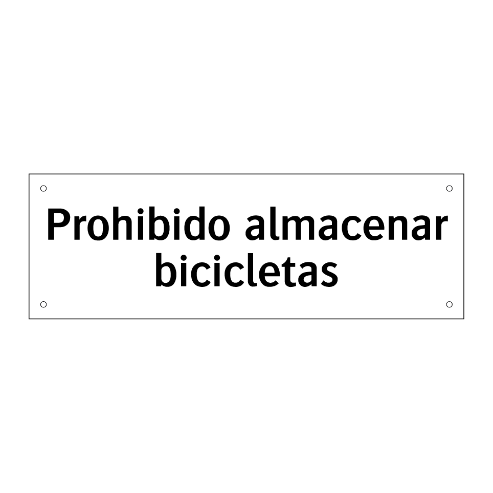 Prohibido almacenar bicicletas