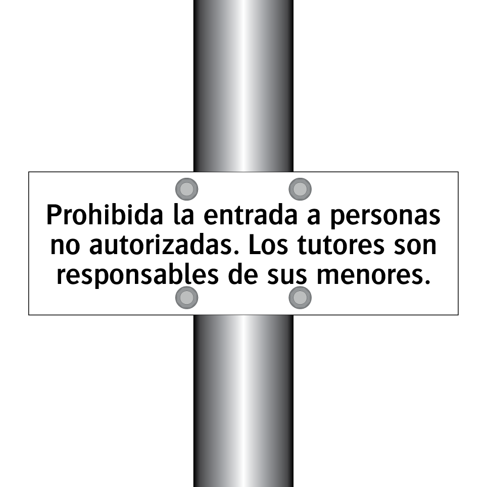 Prohibida la entrada a personas no autorizadas. Los tutores son responsables de sus menores.
