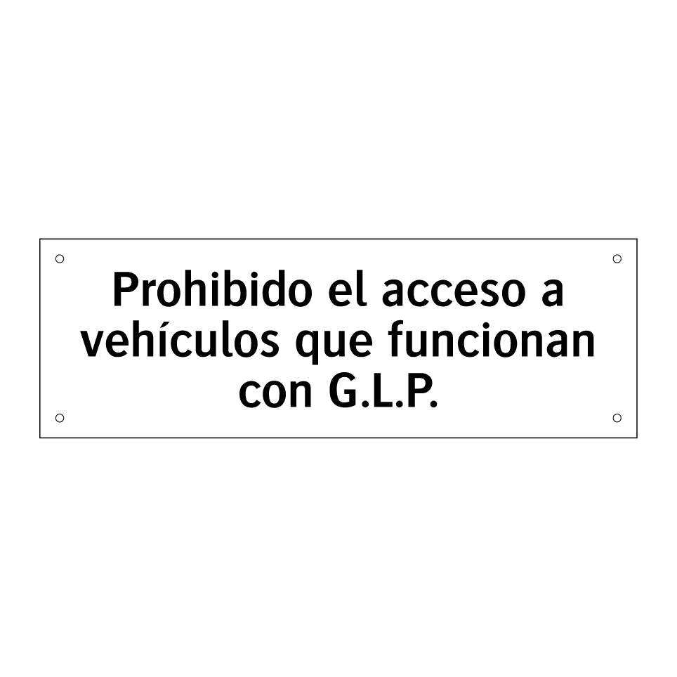 Prohibido el acceso a vehículos que funcionan con G.L.P.