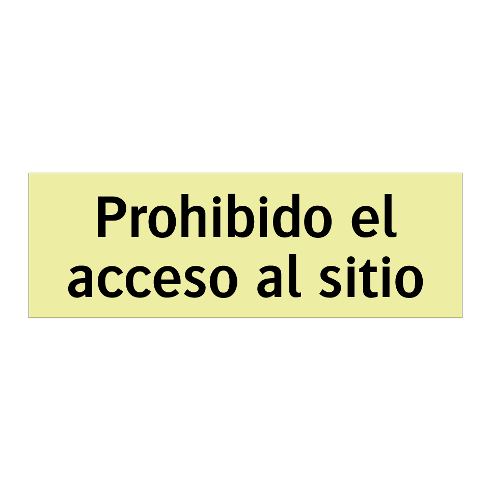 Prohibido el acceso al sitio