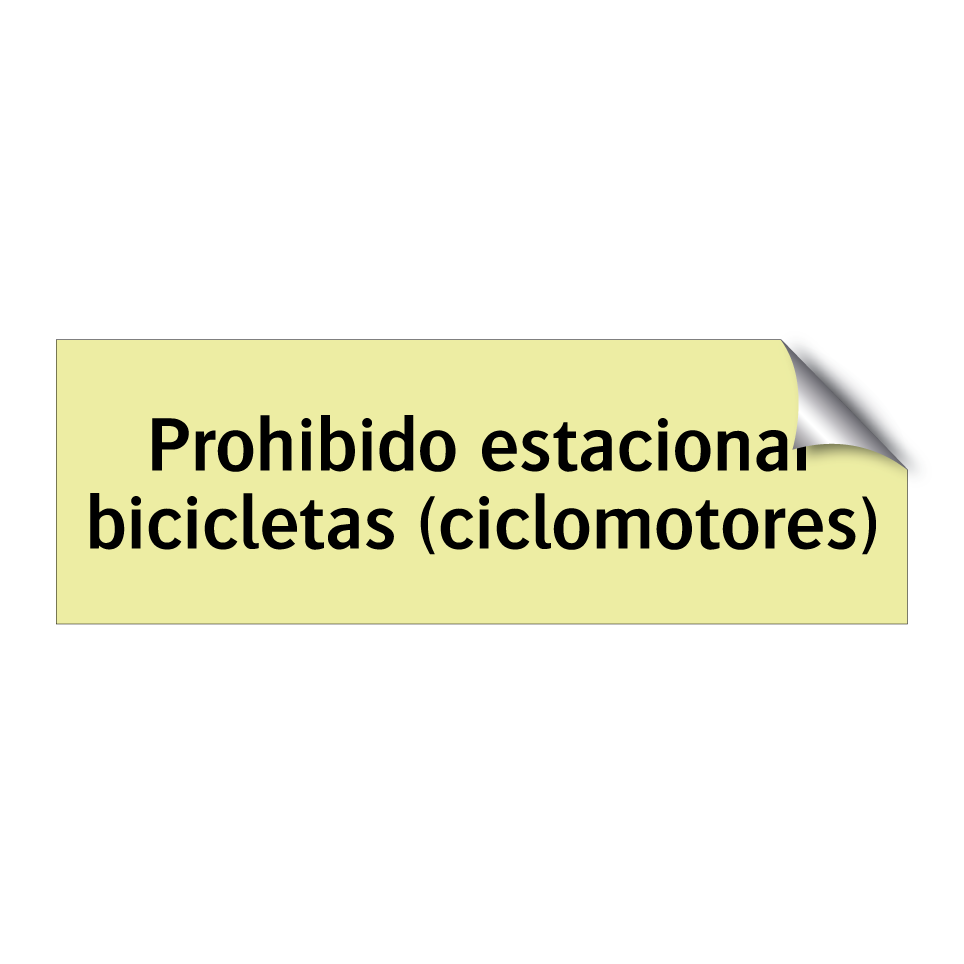 Prohibido estacionar bicicletas (ciclomotores)