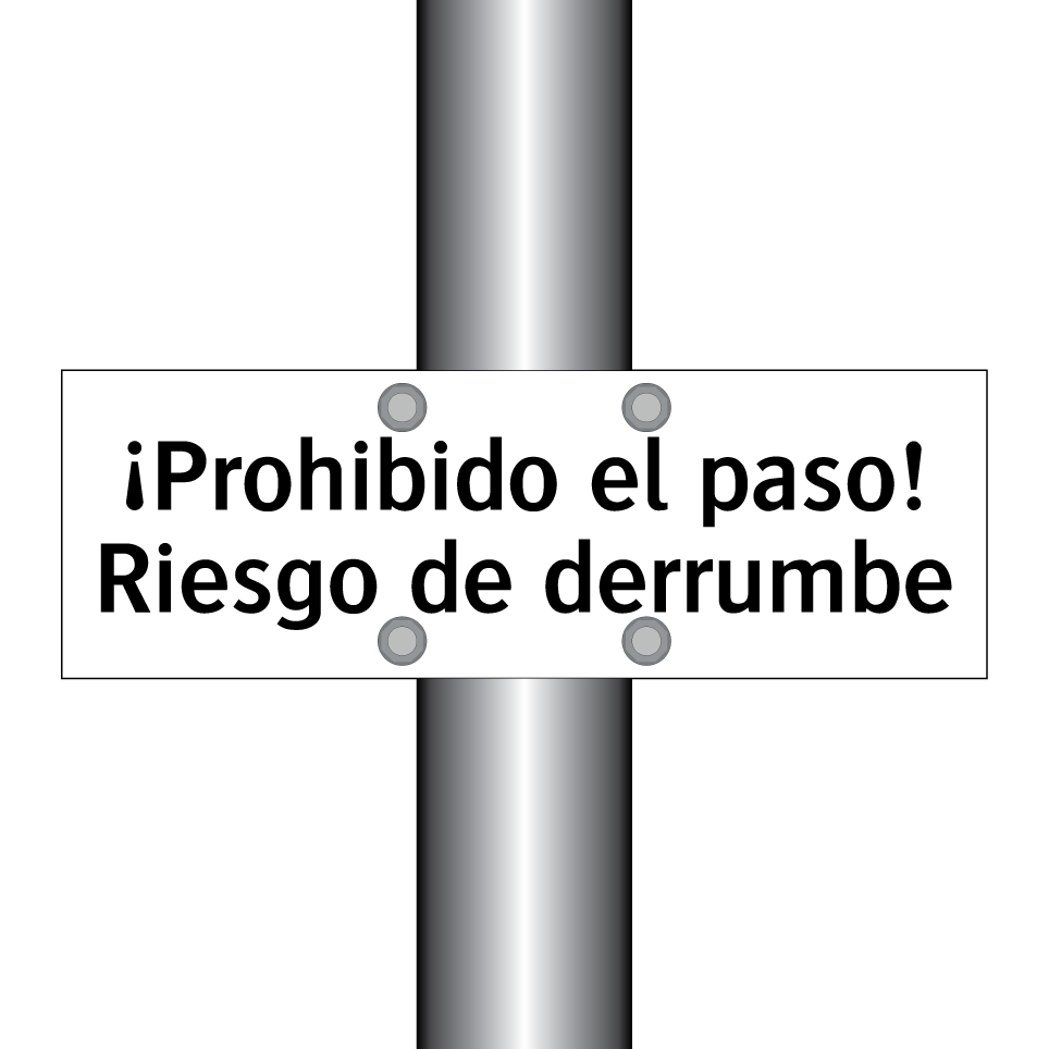 ¡Prohibido el paso! Riesgo de derrumbe