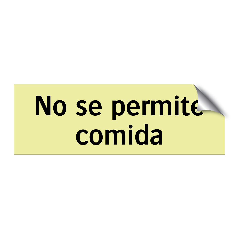 No se permite comida