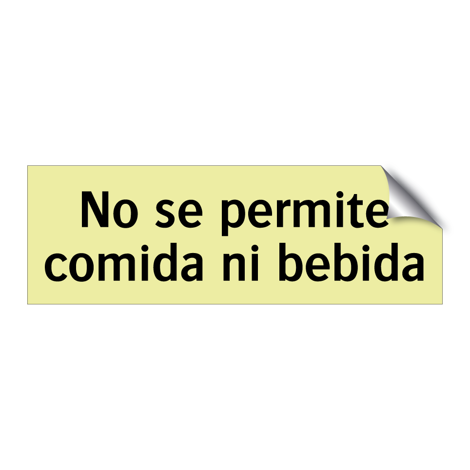 No se permite comida ni bebida