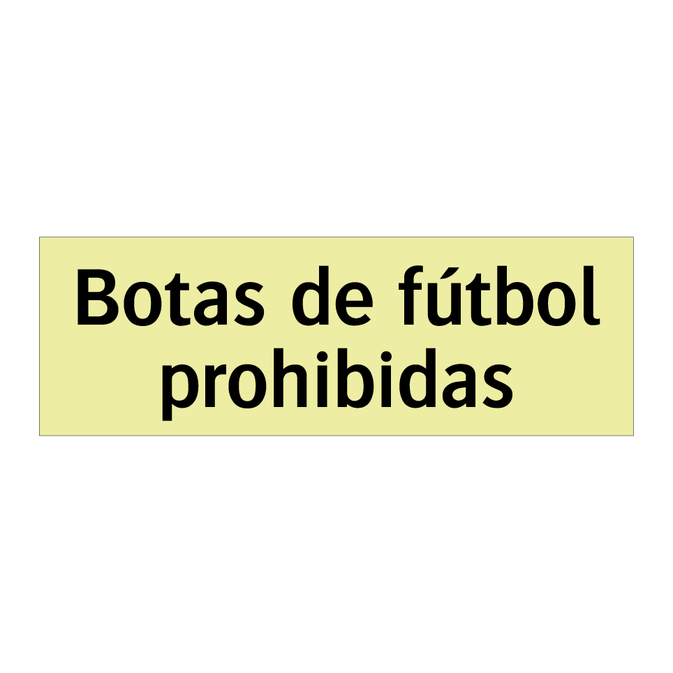Botas de fútbol prohibidas