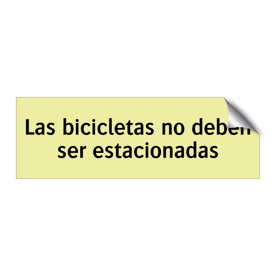 Las bicicletas no deben ser estacionadas