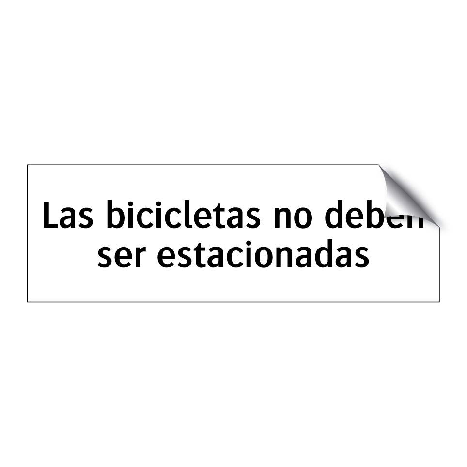 Las bicicletas no deben ser estacionadas
