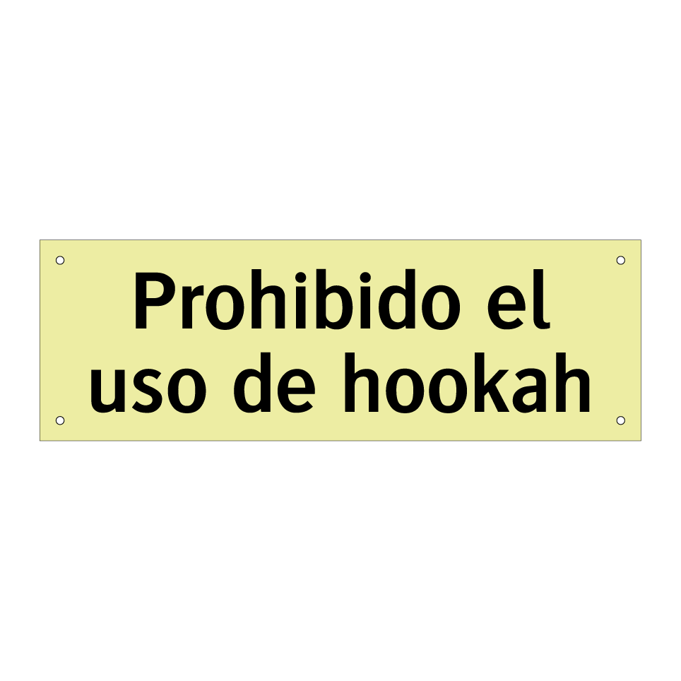 Prohibido el uso de hookah
