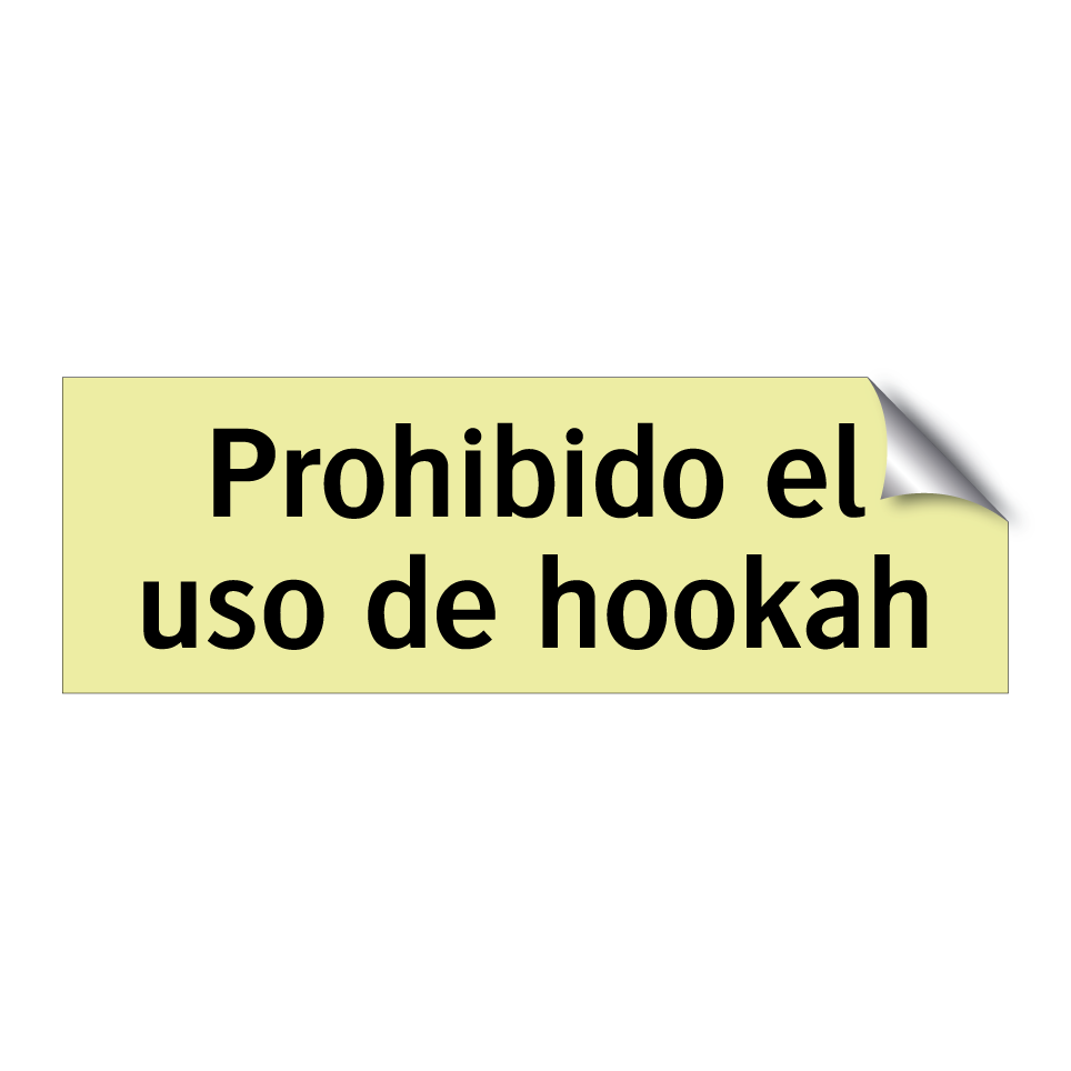 Prohibido el uso de hookah