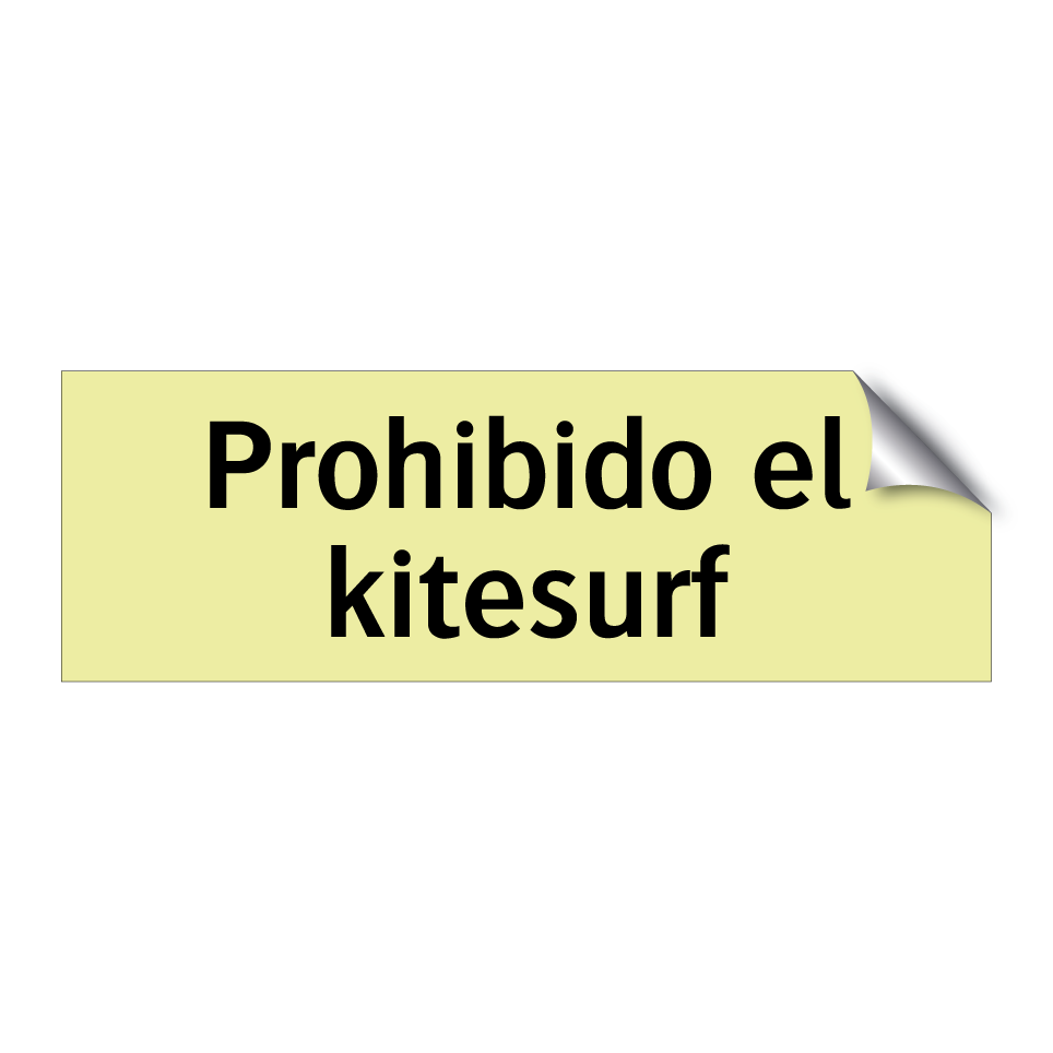 Prohibido el kitesurf