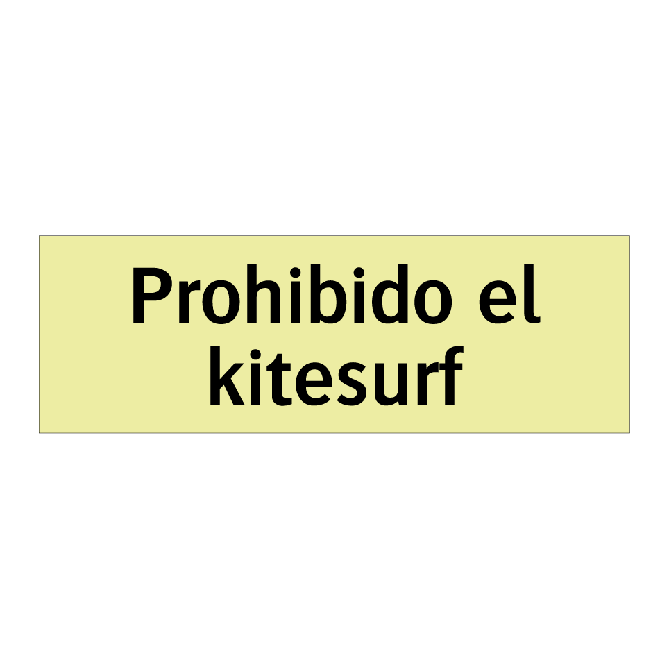 Prohibido el kitesurf