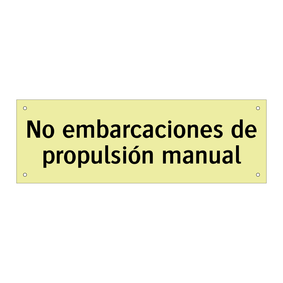 No embarcaciones de propulsión manual