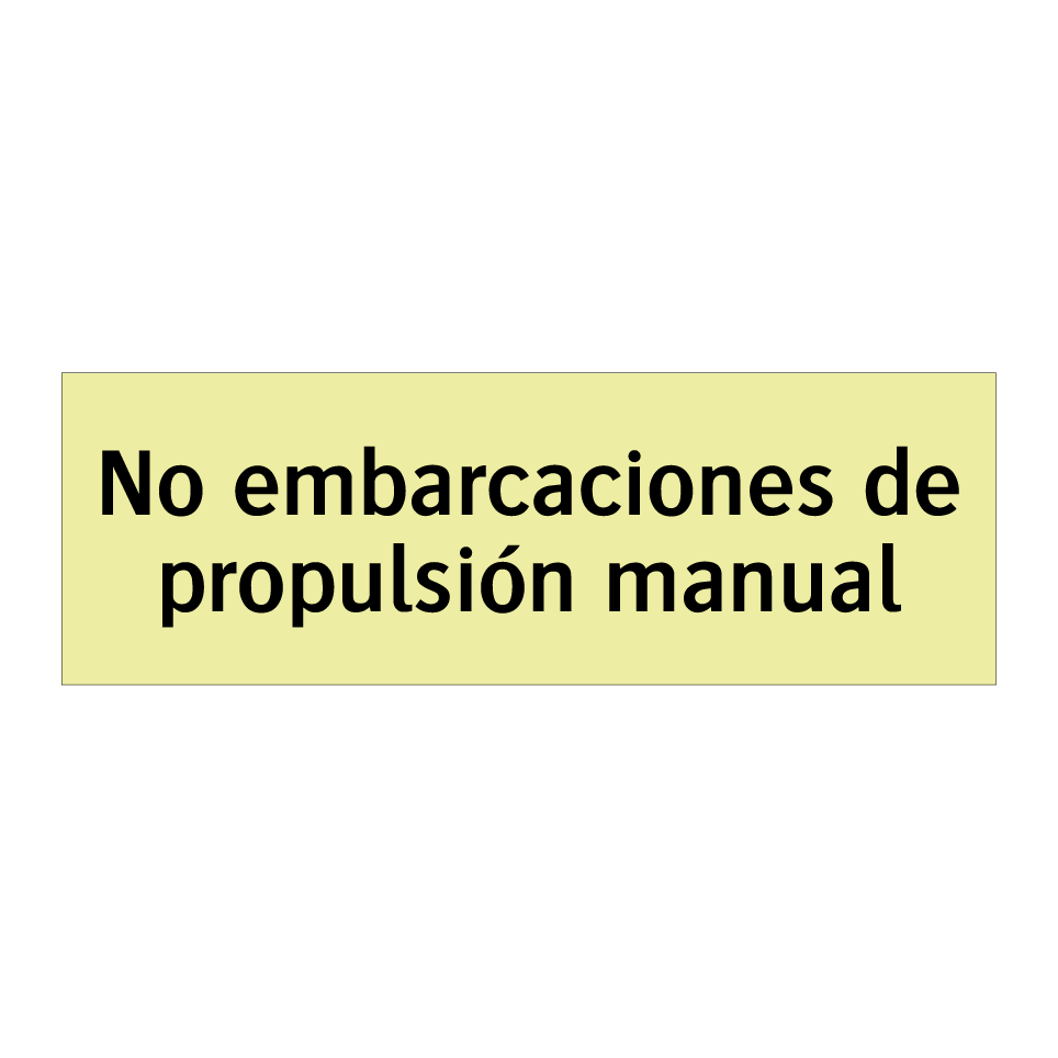 No embarcaciones de propulsión manual