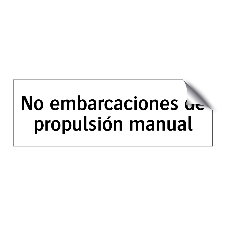 No embarcaciones de propulsión manual
