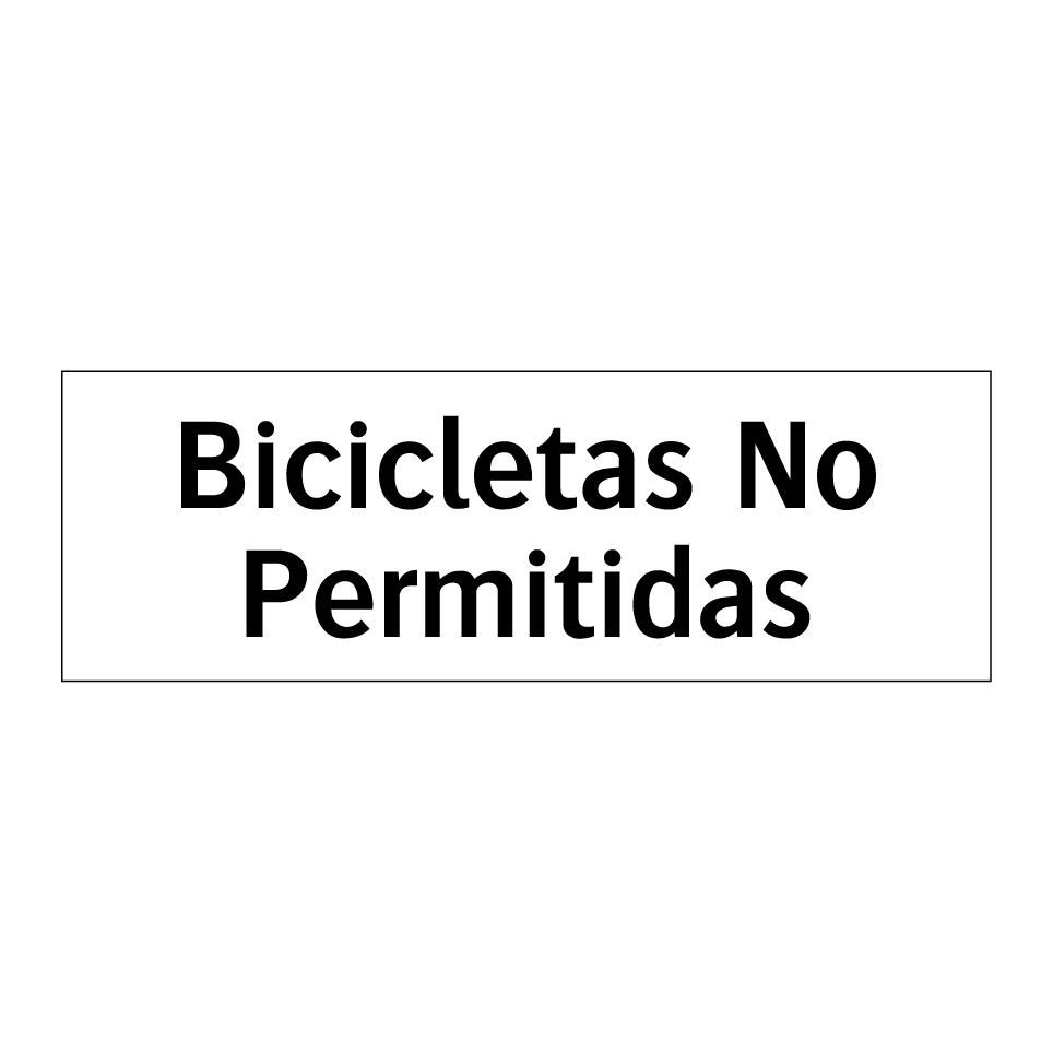 Bicicletas No Permitidas