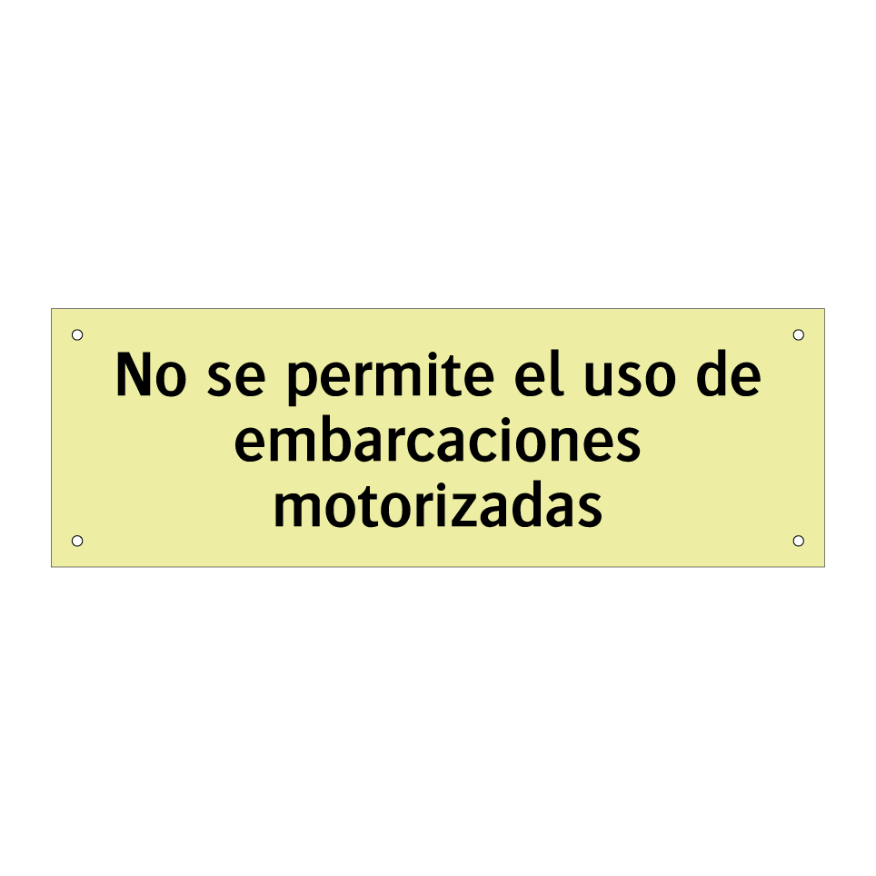 No se permite el uso de embarcaciones motorizadas