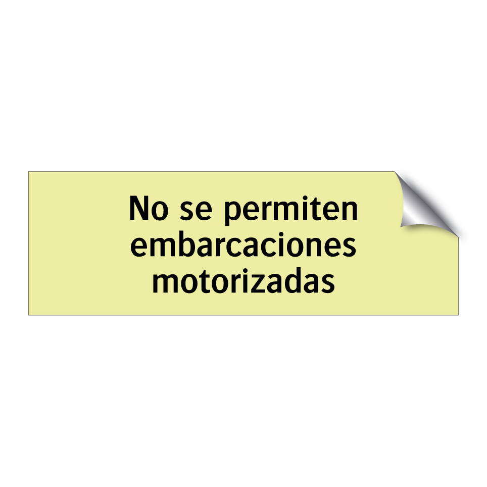 No se permiten embarcaciones motorizadas