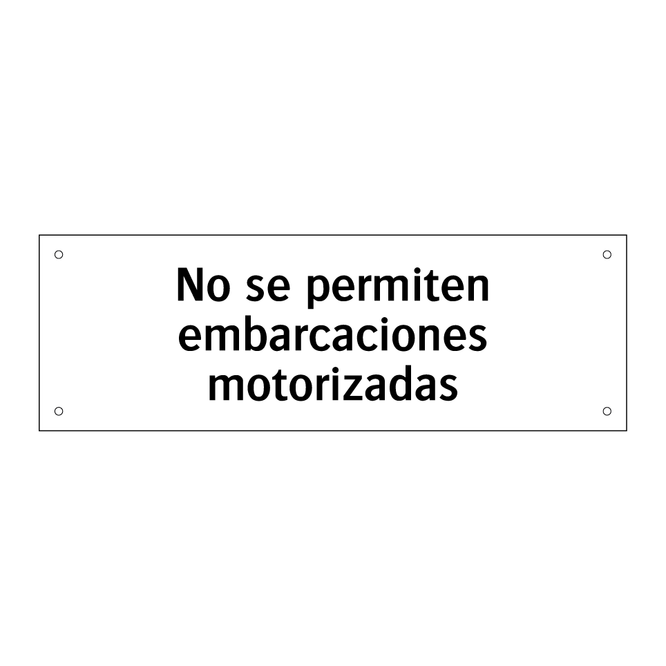 No se permiten embarcaciones motorizadas
