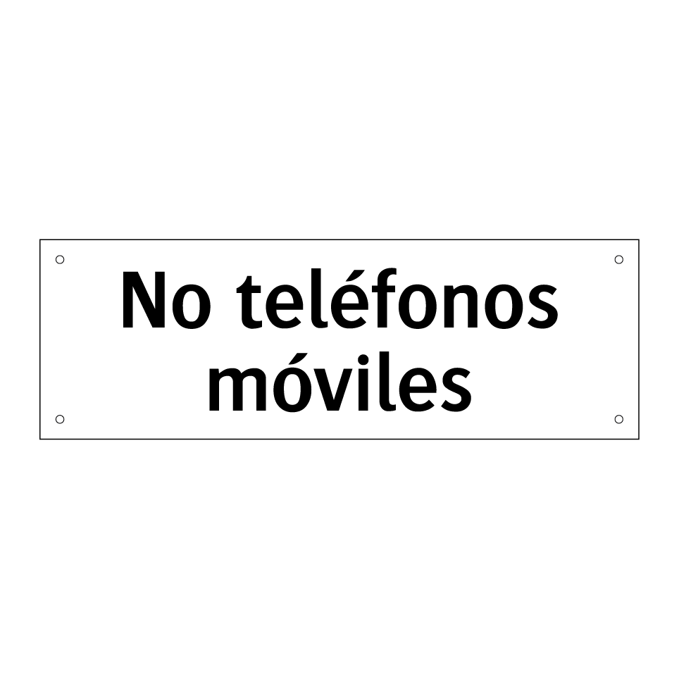 No teléfonos móviles