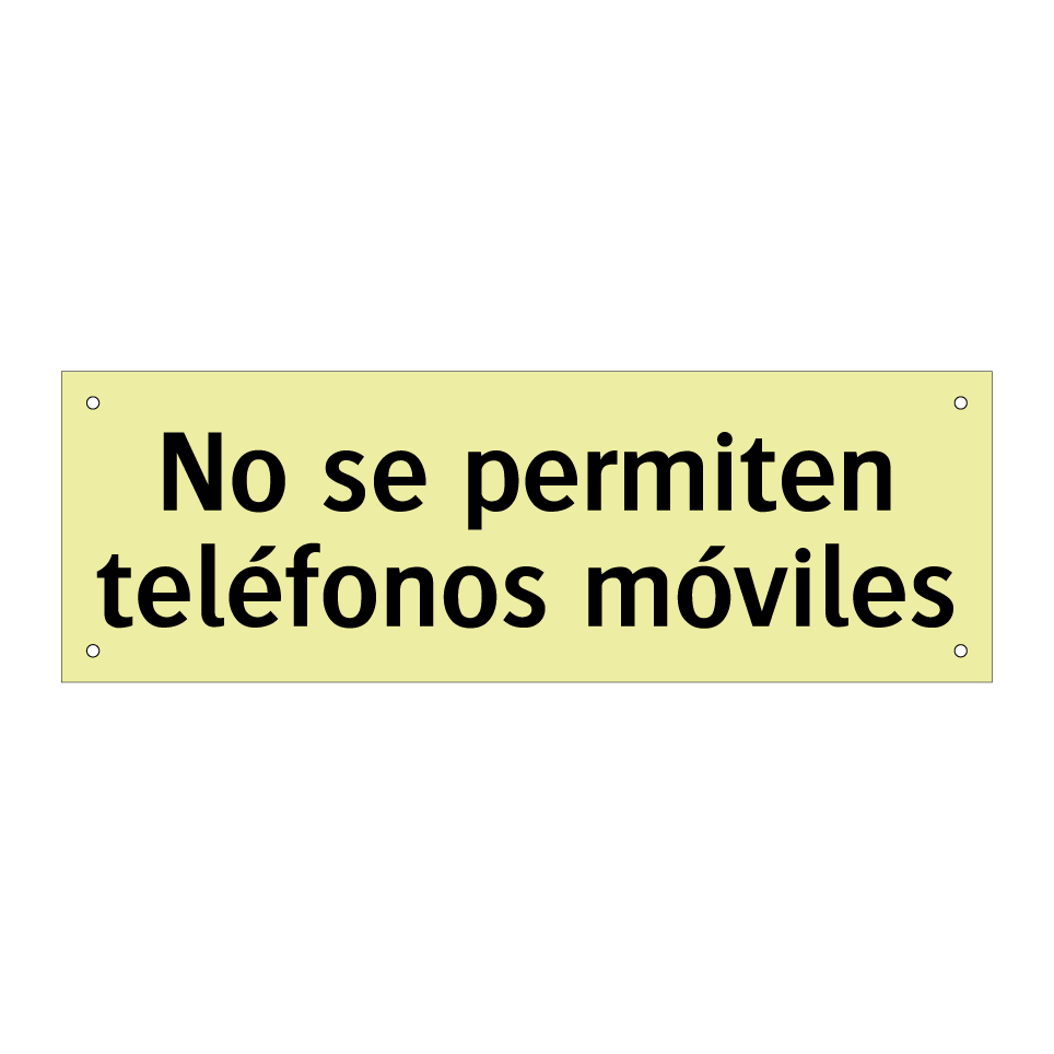 No se permiten teléfonos móviles