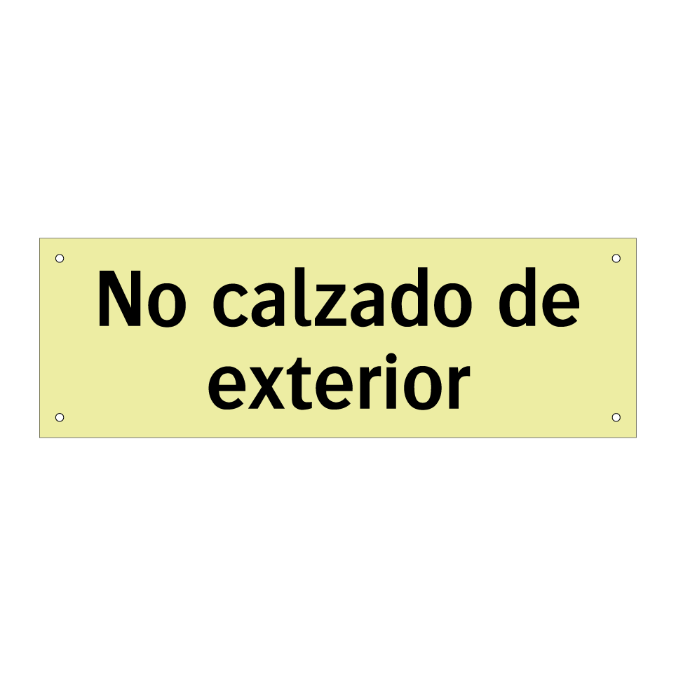 No calzado de exterior