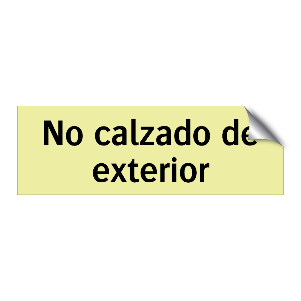 No calzado de exterior
