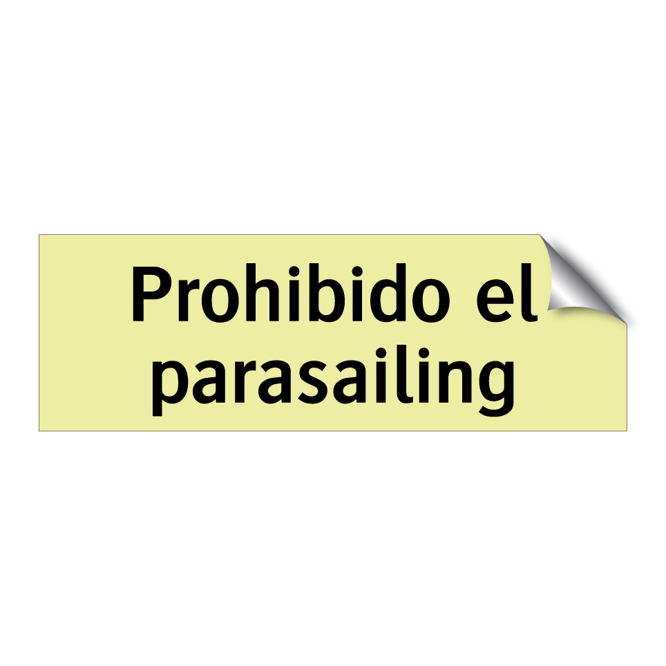 Prohibido el parasailing