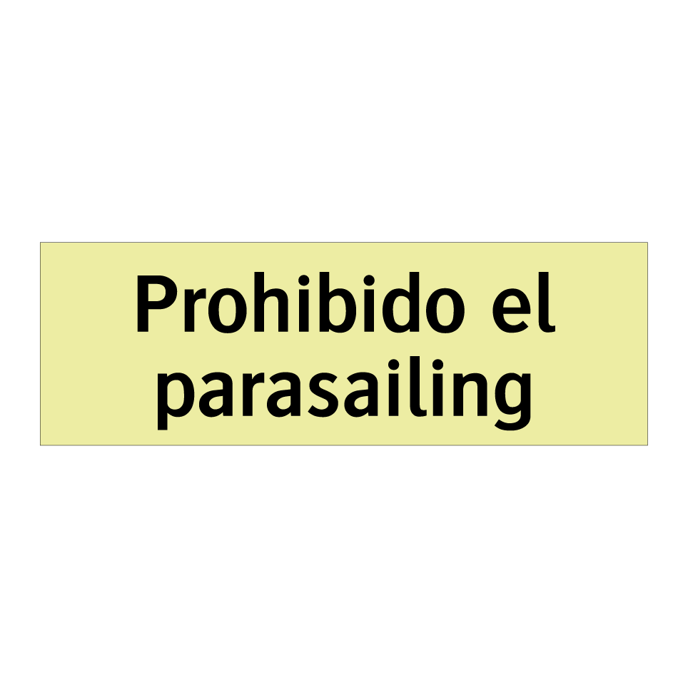 Prohibido el parasailing