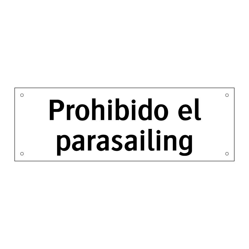 Prohibido el parasailing