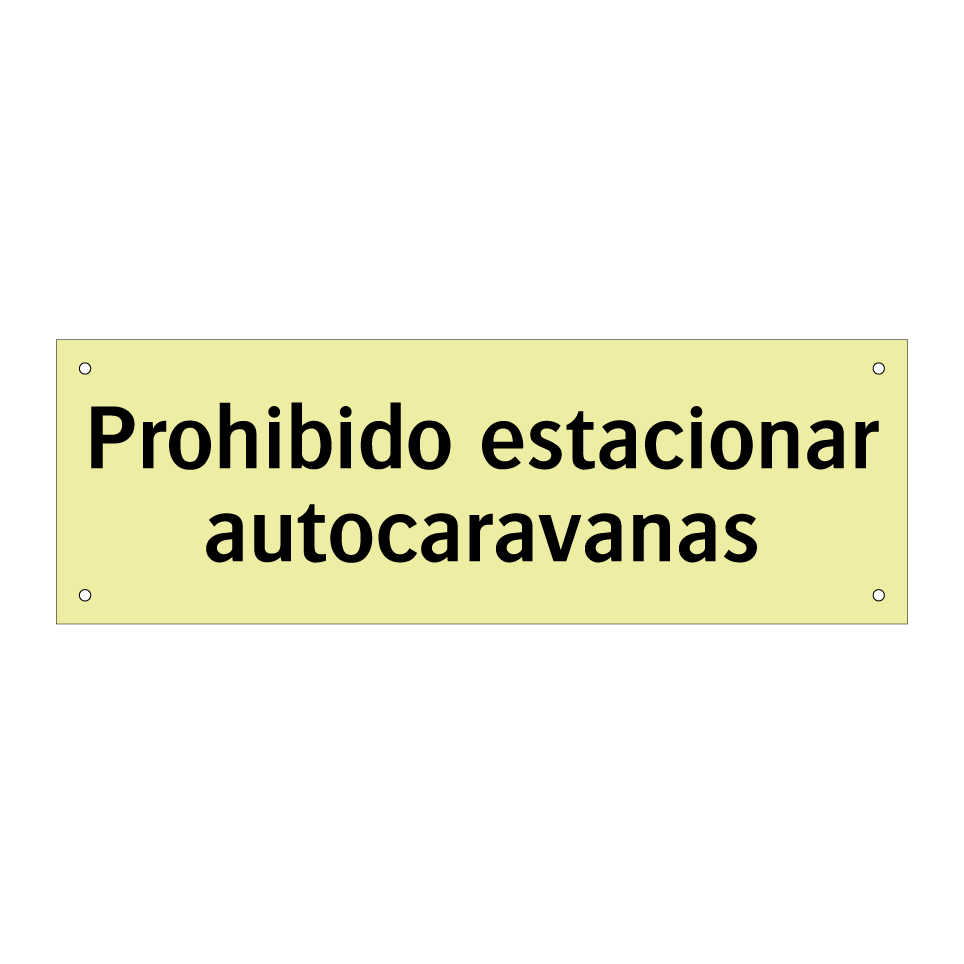 Prohibido estacionar autocaravanas