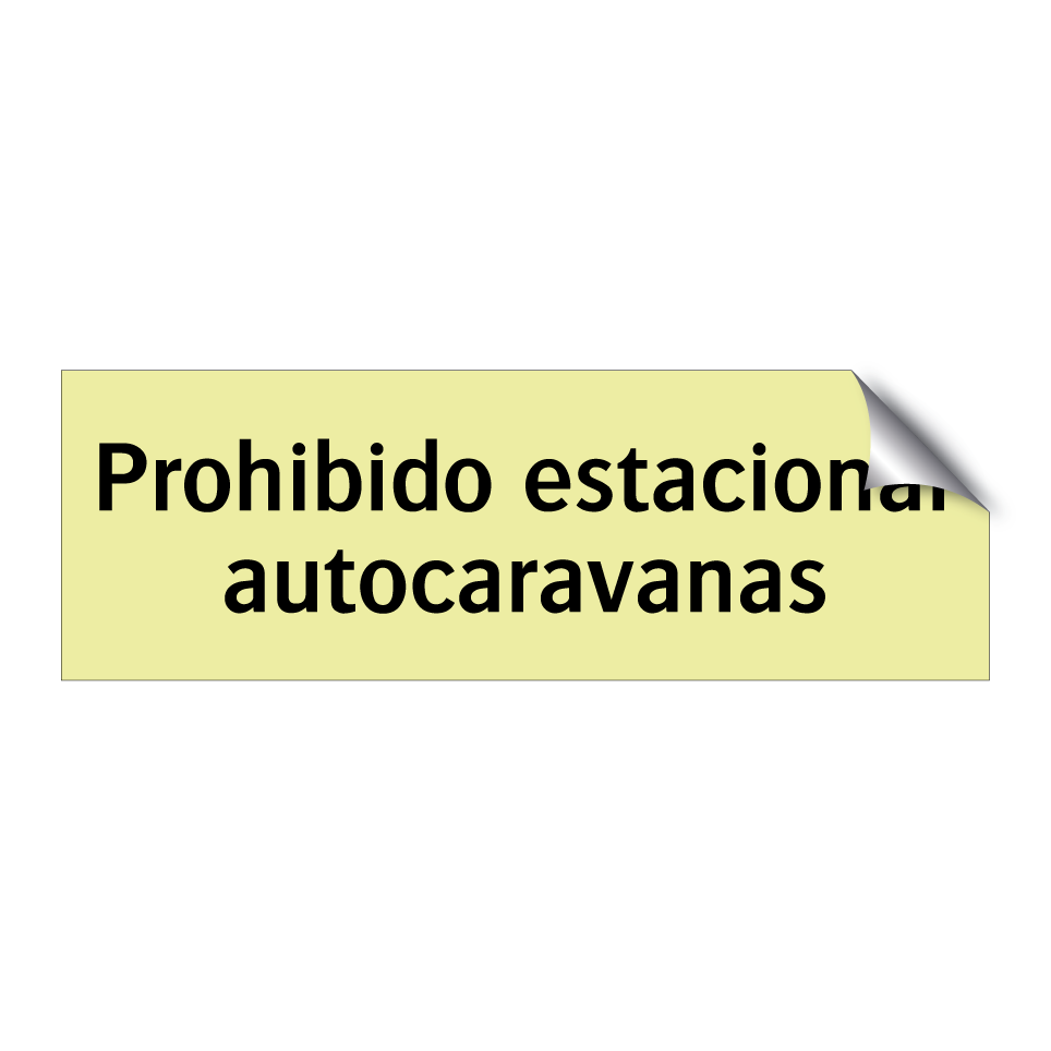 Prohibido estacionar autocaravanas