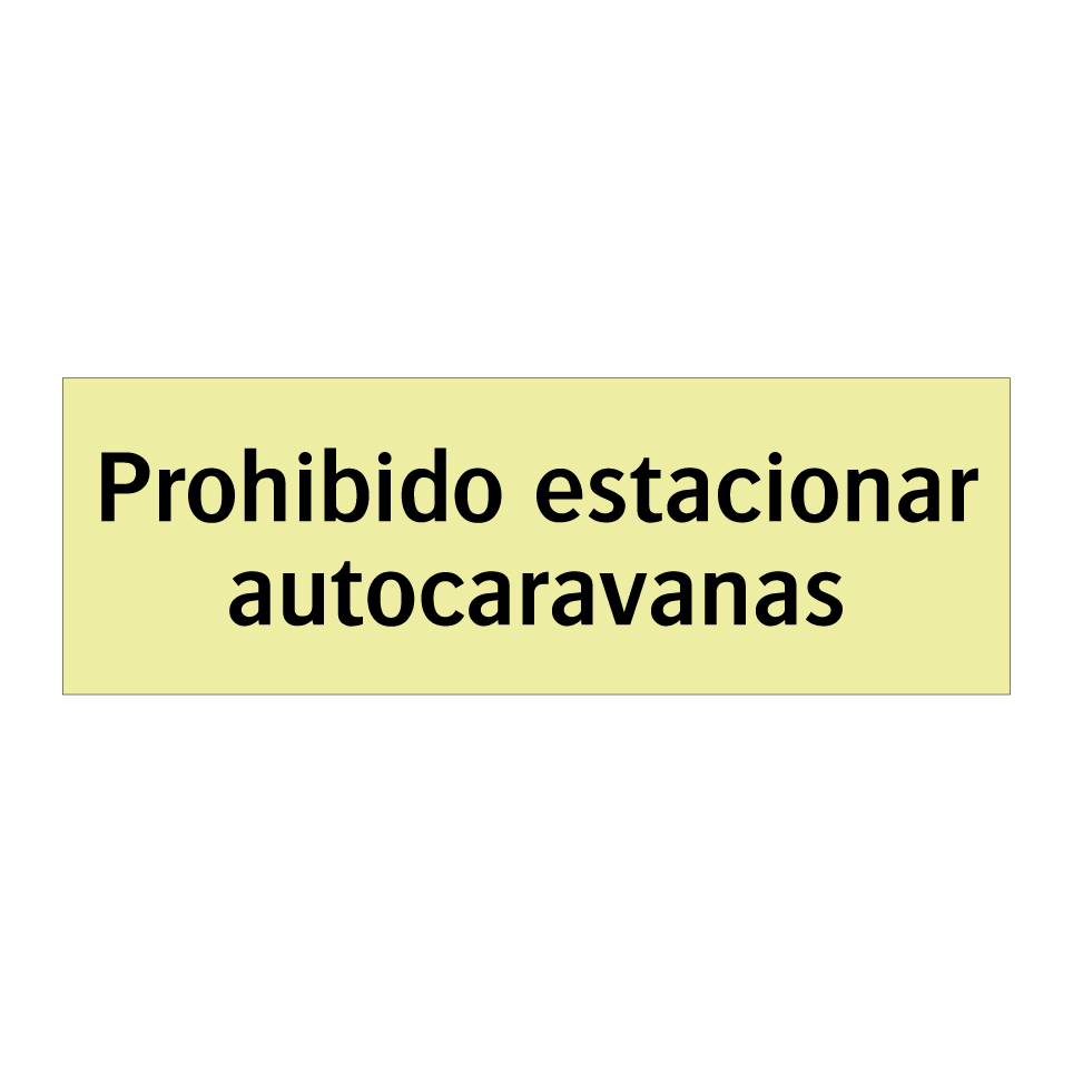 Prohibido estacionar autocaravanas