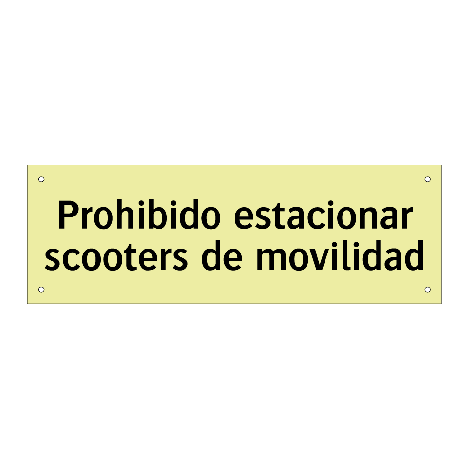 Prohibido estacionar scooters de movilidad