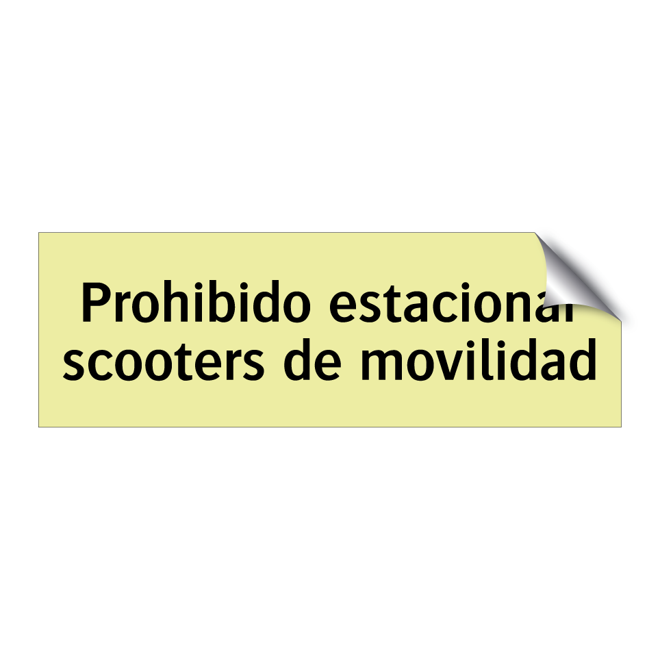 Prohibido estacionar scooters de movilidad