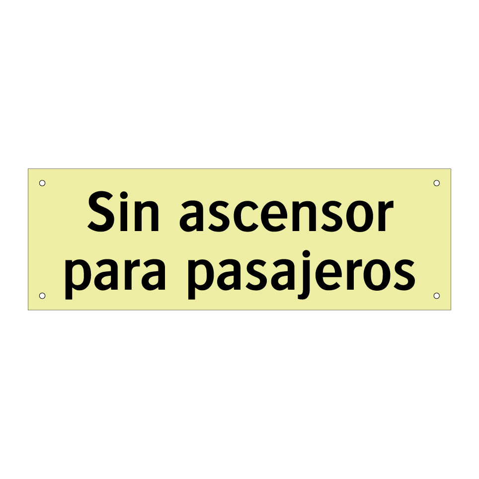 Sin ascensor para pasajeros