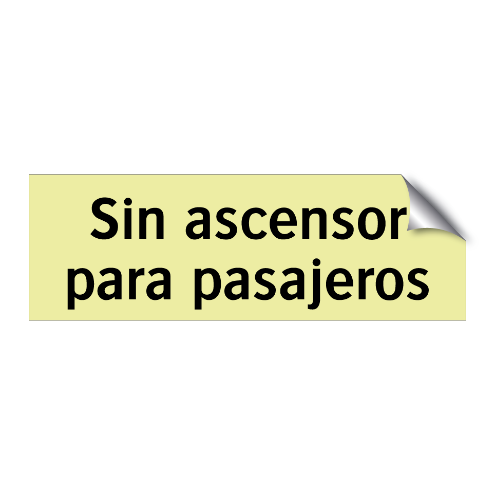 Sin ascensor para pasajeros