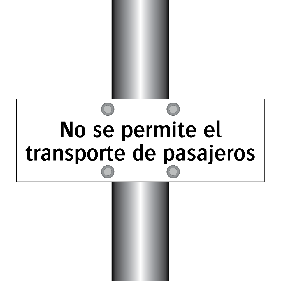 No se permite el transporte de pasajeros