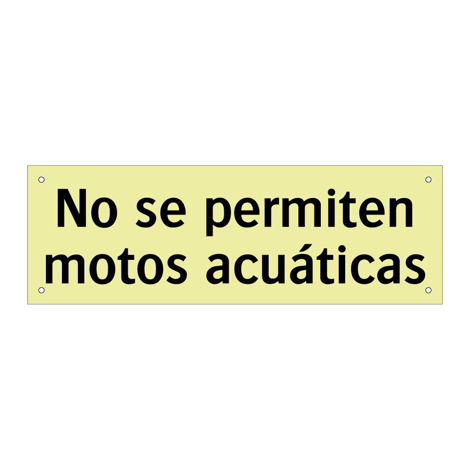 No se permiten motos acuáticas