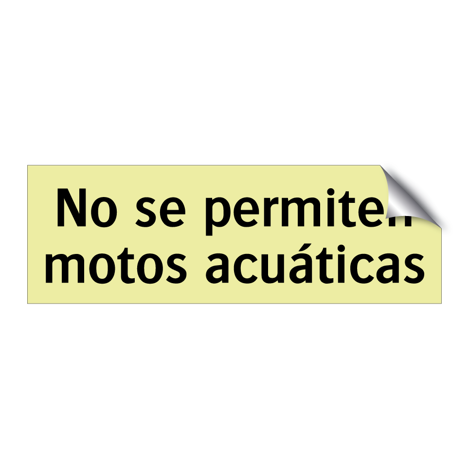 No se permiten motos acuáticas