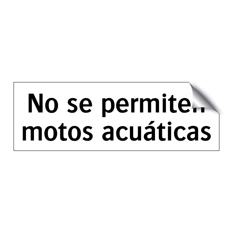 No se permiten motos acuáticas