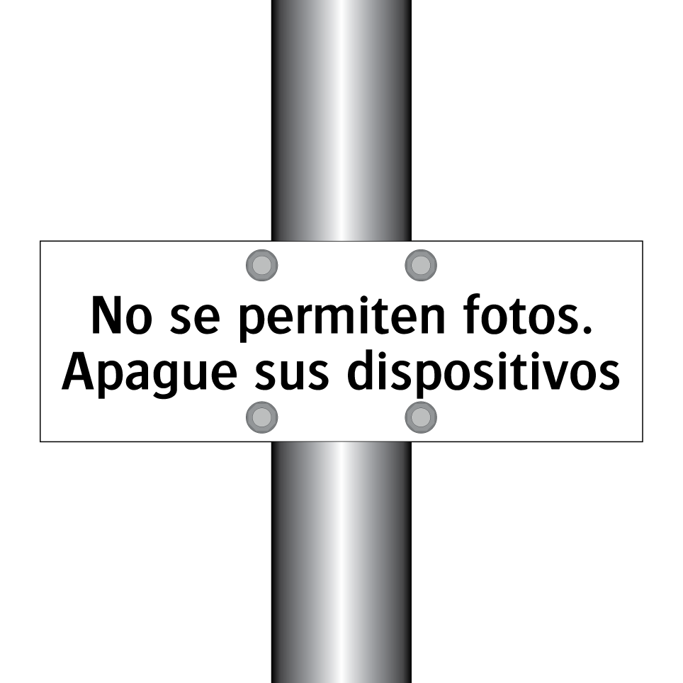 No se permiten fotos. Apague sus dispositivos