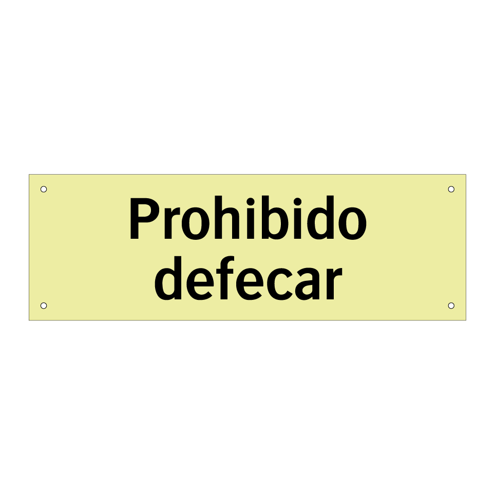 Prohibido defecar