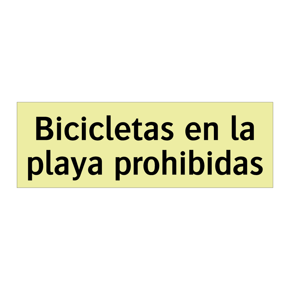 Bicicletas en la playa prohibidas
