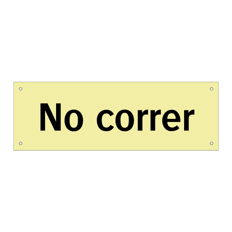 No correr