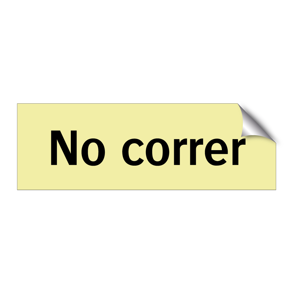 No correr
