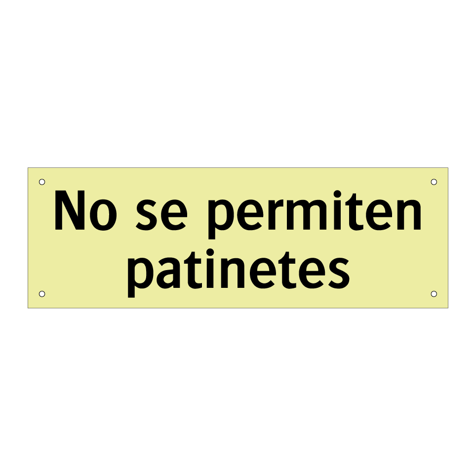 No se permiten patinetes