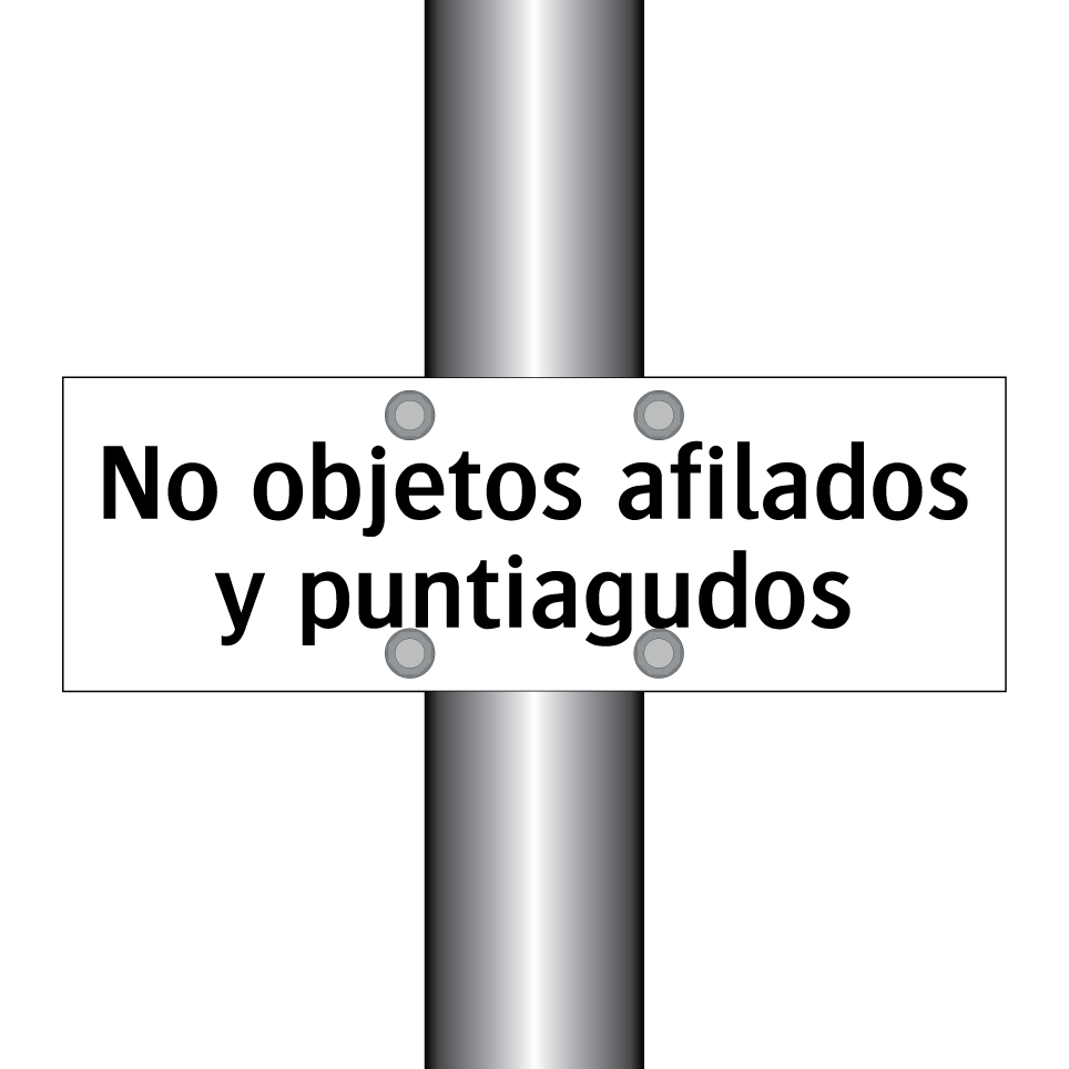 No objetos afilados y puntiagudos