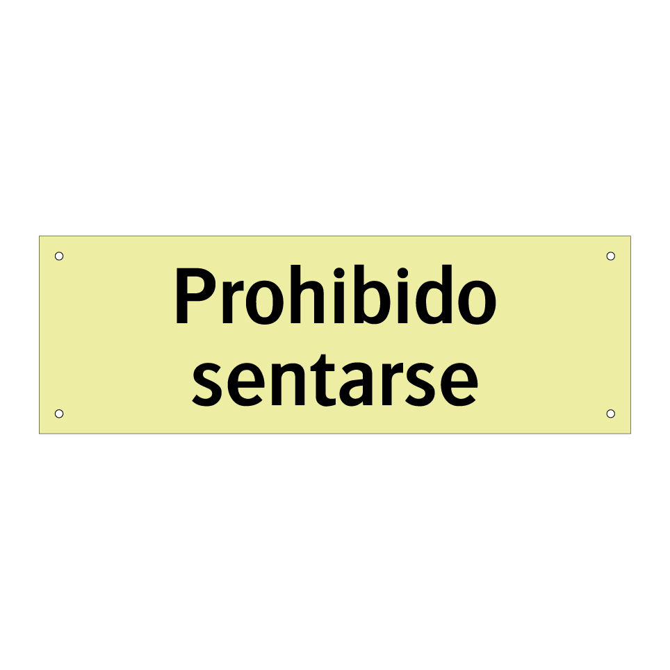 Prohibido sentarse